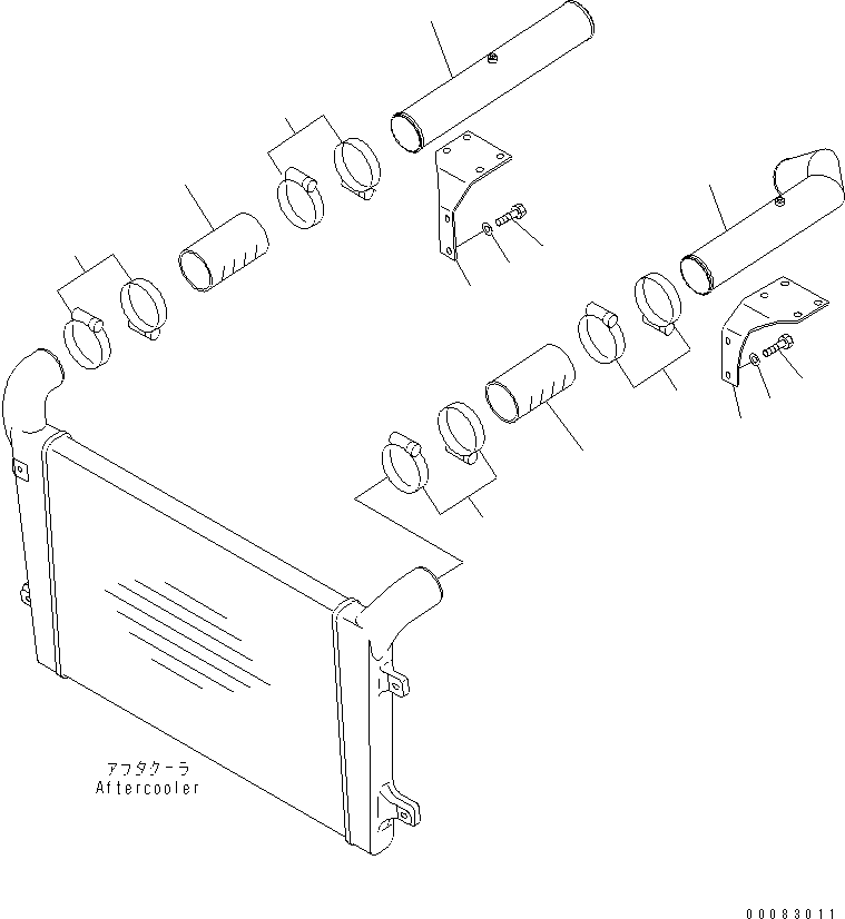 HM400-0E 00083011 ADIATOR (AIR INTAKE PIPING)