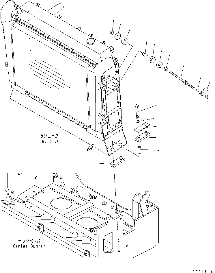 HM400-0E 00015161 ADIATOR (MOUNTING PARTS)