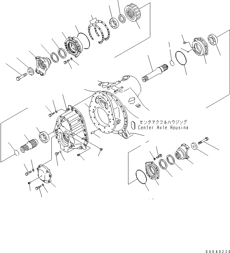 HM400-0E 00048220 ENTER AXLE (TRANSFER)