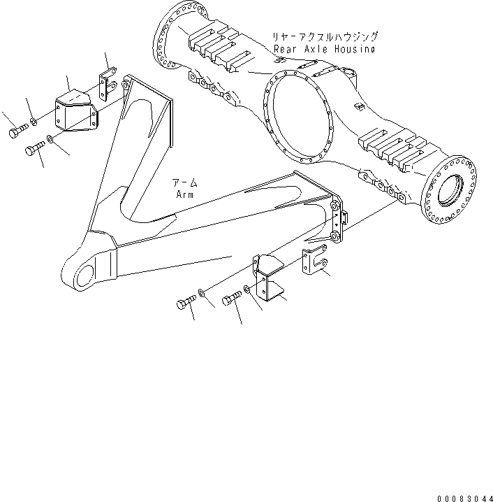 HM400-0E 00083044 EAR BRAKE PIPING (COVER)