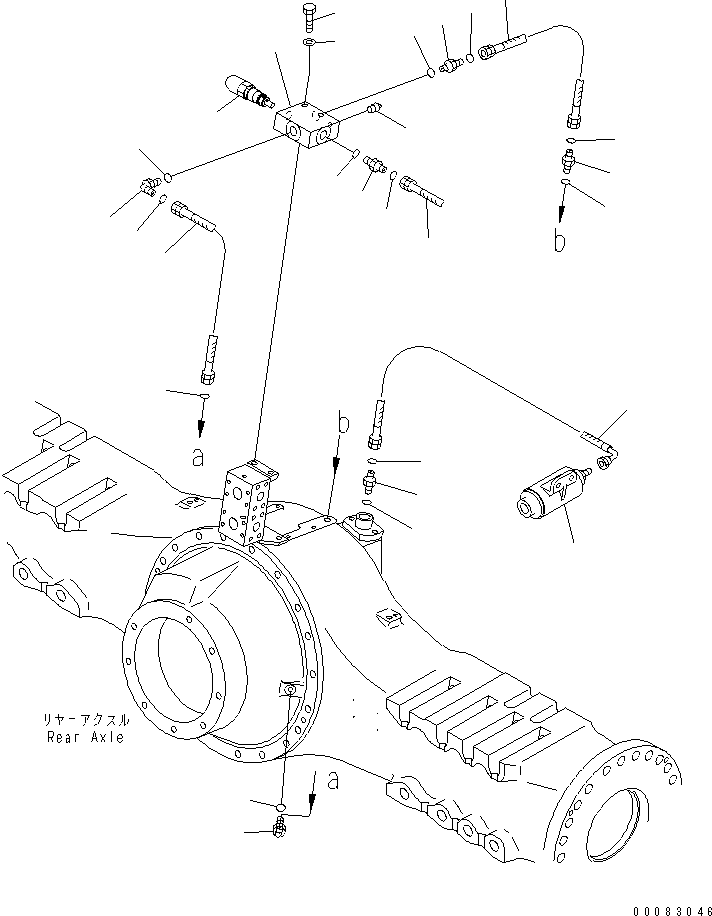 HM400-0E 00083046 EAR BRAKE COOLING (DIFFERENTIAL LOCK LINE)