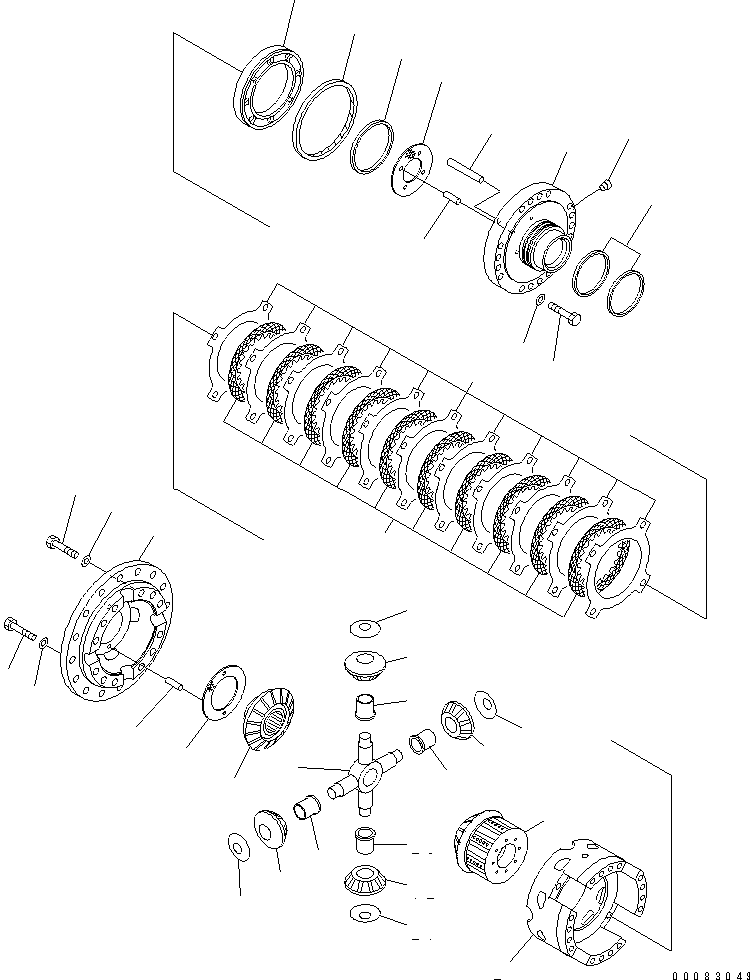 HM400-0E 00083049 EAR AXLE (DIFFERENTIAL LOCK)