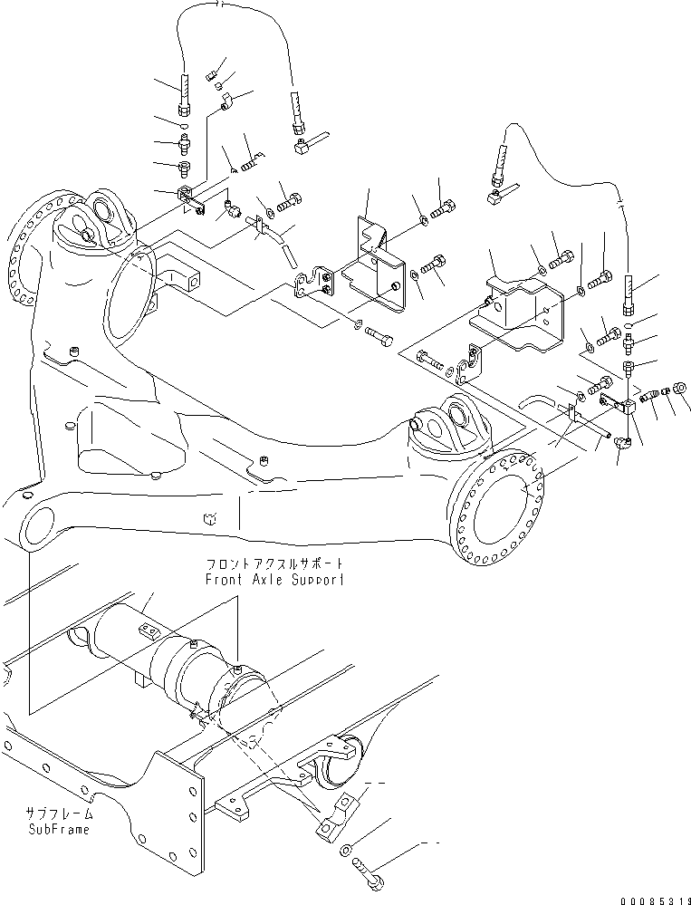 Part 610. FRONT AXLE SUPPORT (2/2)(#A10001-A10022) [F3820-02A0]