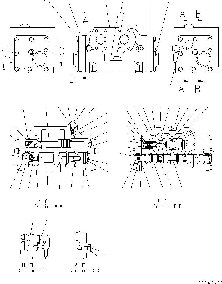 Part 490. HYDRAULIC PIPING (CONTROL VALVE) (INNER PARTS) [H3410-12A0]