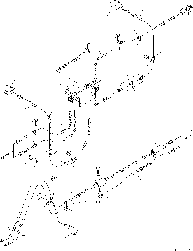 Part 610. DIFFERENTIAL LOCK PIPING (REAR FRAME LINE) (1/2) [H3511-11A0]