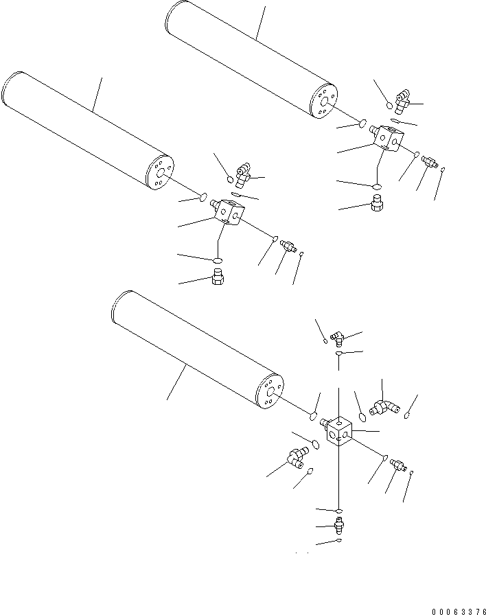 HM400-0E 00063376 CCUMULATOR AND CONNECTING PARTS