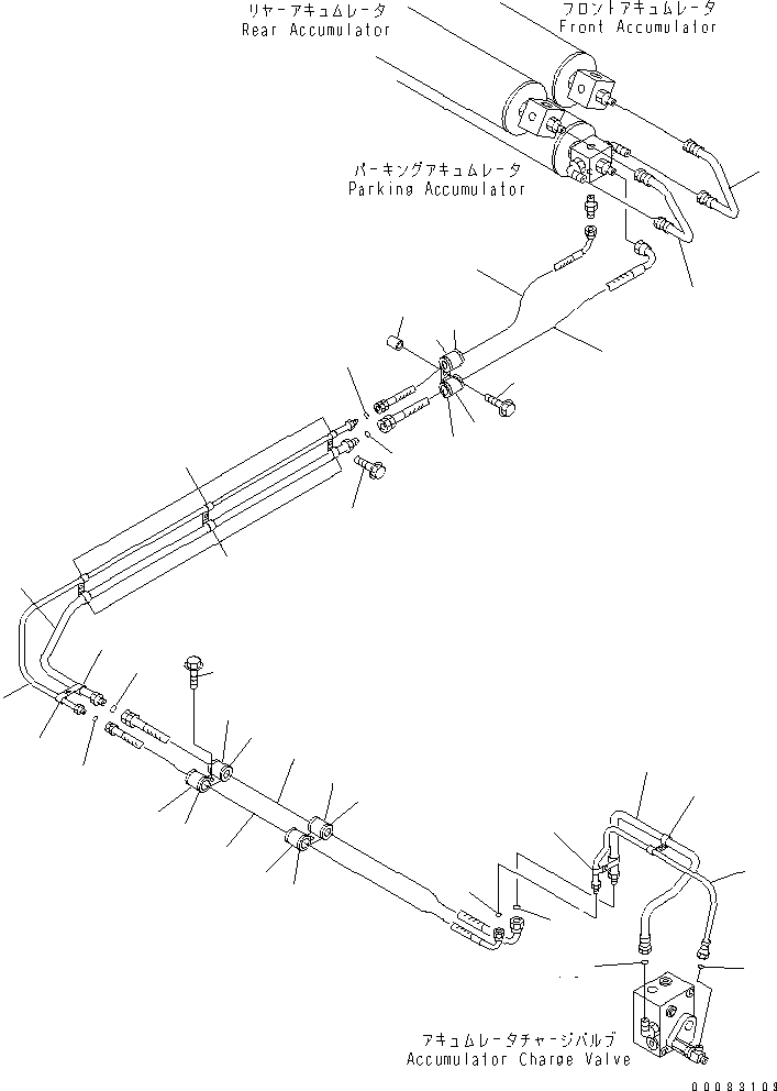 Part 700. HYDRAULIC PIPING (ACCUMULATOR TO CHARGE VALVE) [H3530-04A0]