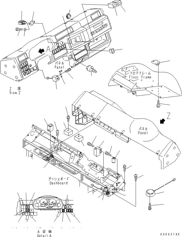 Part 610. CAB (INSTRUMENT PANEL) (ELECTRICAL SYSTEM) (WITH DUMP COUNTER) [K3210-03A1]