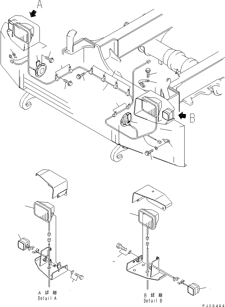 HM400-0E @@2D406@ EAD LAMP AND ELECTRICAL HARNESS