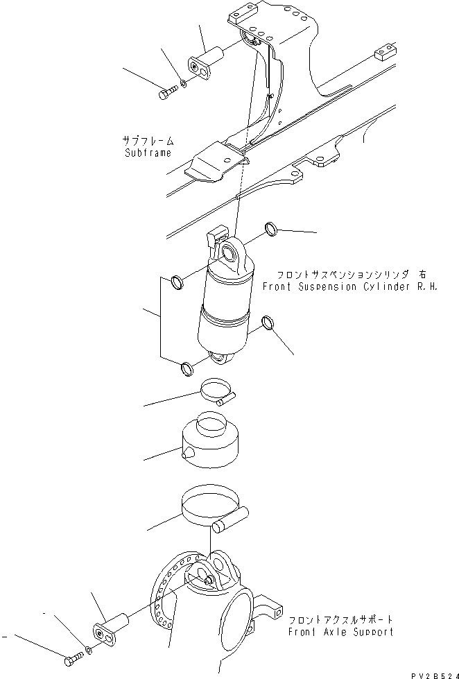 HM400-0E @@2B524@ RONT SUSPENSION (R.H.) (MOUNTING PARTS)