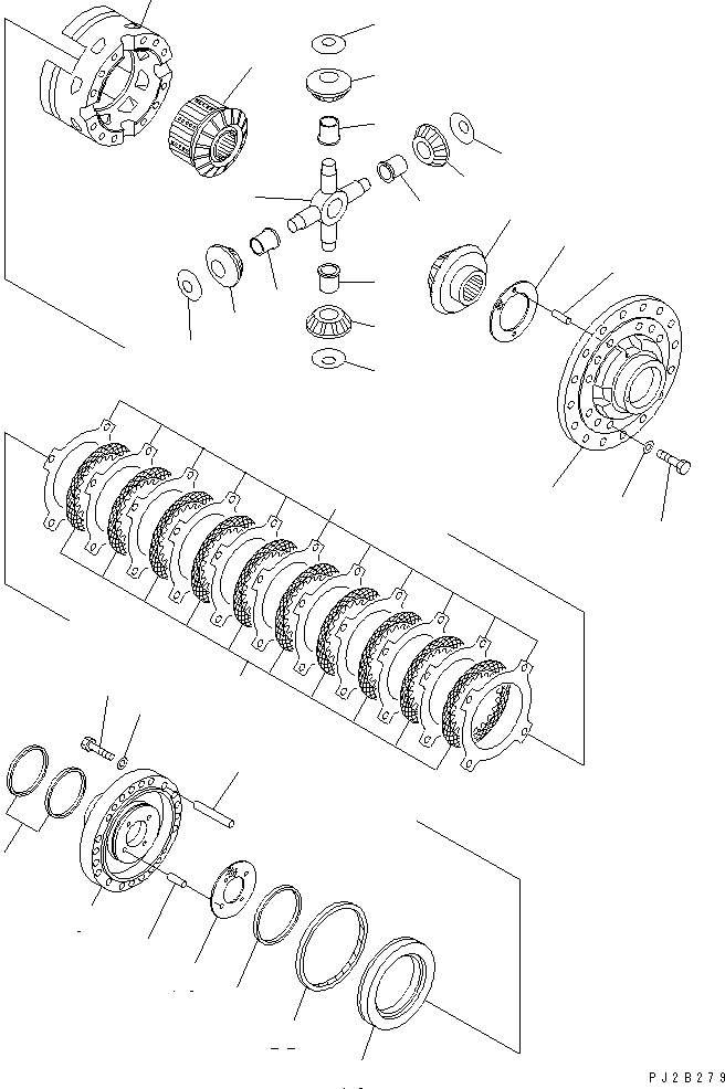 Part 540. CENTER AXLE (DIFFERENTIAL LOCK)(#1001-1032) [F3450-02A0]