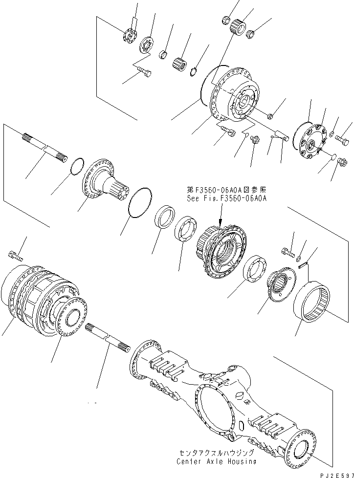 Part 640. CENTER AXLE (FINAL DRIVE) (LIMITED SLIP DIF.)(#1033-) [F3450-05A1]