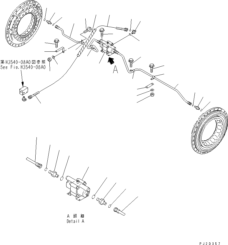 Part 730. CENTER BRAKE PIPING(#1001-1103) [F3455-01A0]