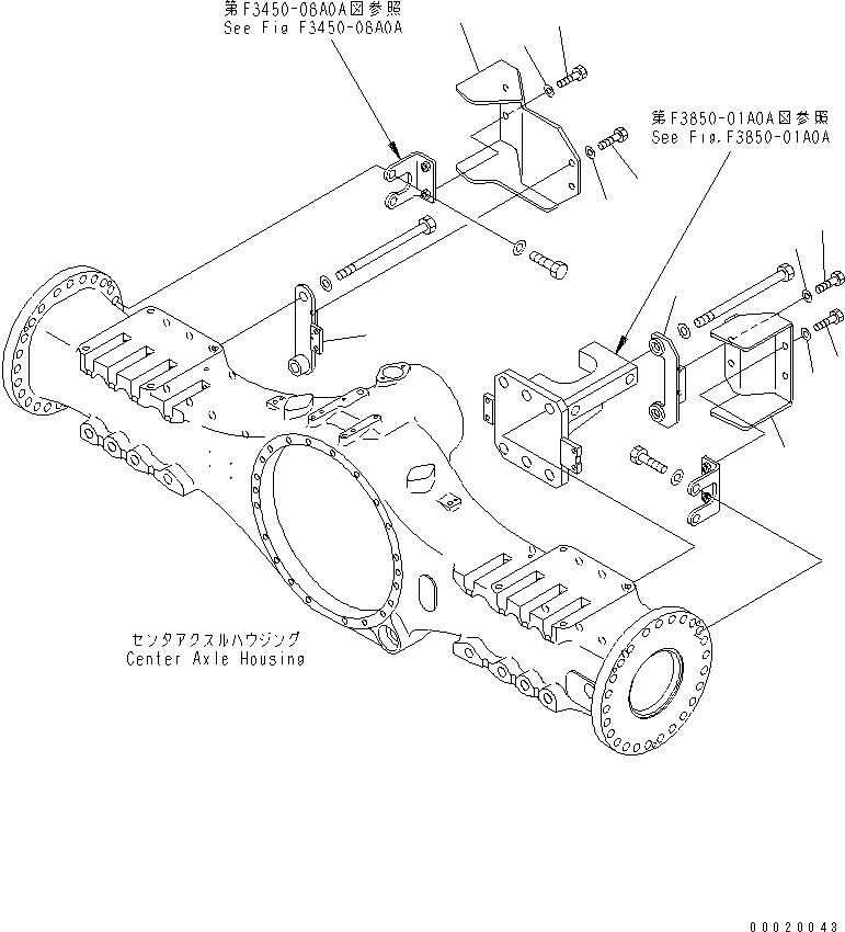 Part 760. CENTER BRAKE PIPING (COVER)(#1104-) [F3455-03A0]