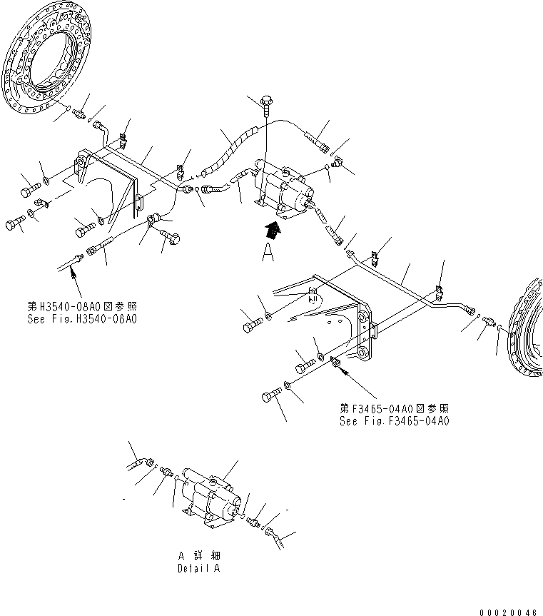 Part 830. REAR BRAKE PIPING(#1104-) [F3465-01A0A]