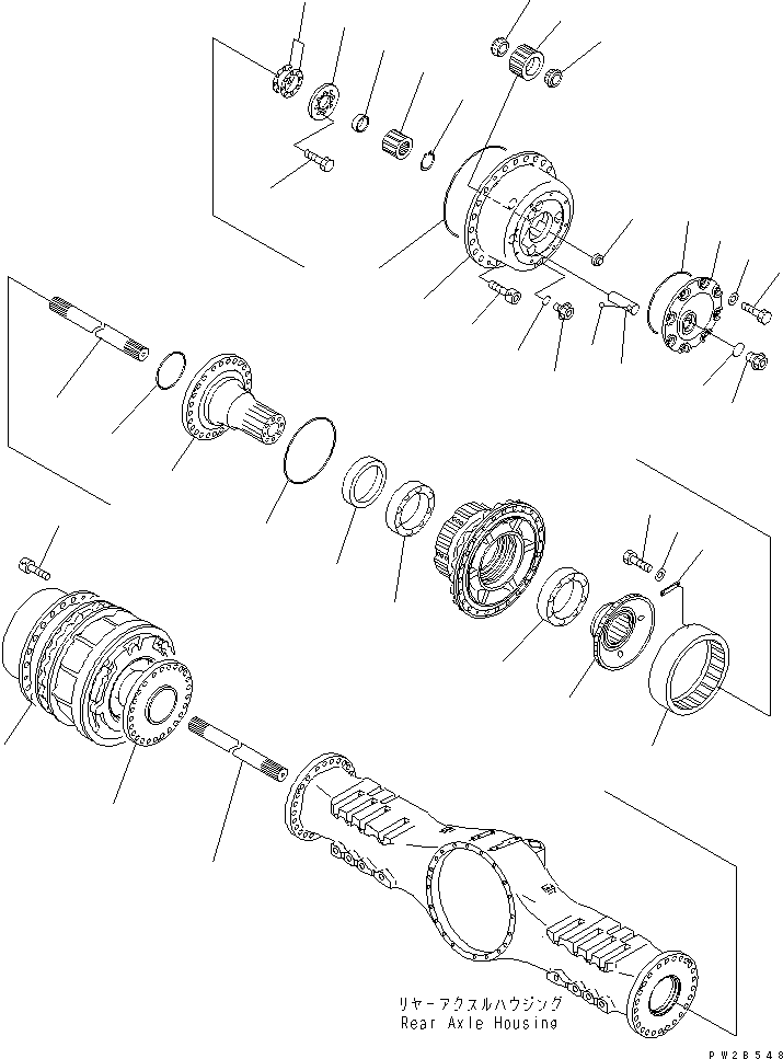 HM400-1R EAR AXLE (FINAL DRIVE)(#1001-1032)