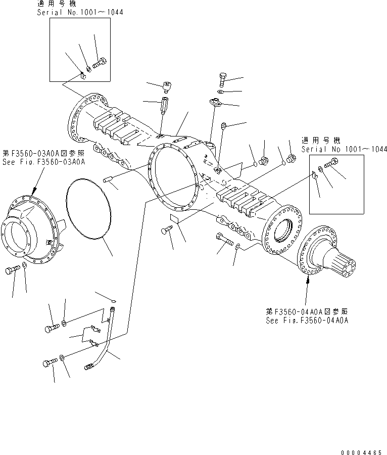 Part 1070. REAR AXLE (HOUSING AND RELATED PARTS)(#1033-1105) [F3560-07A0A]