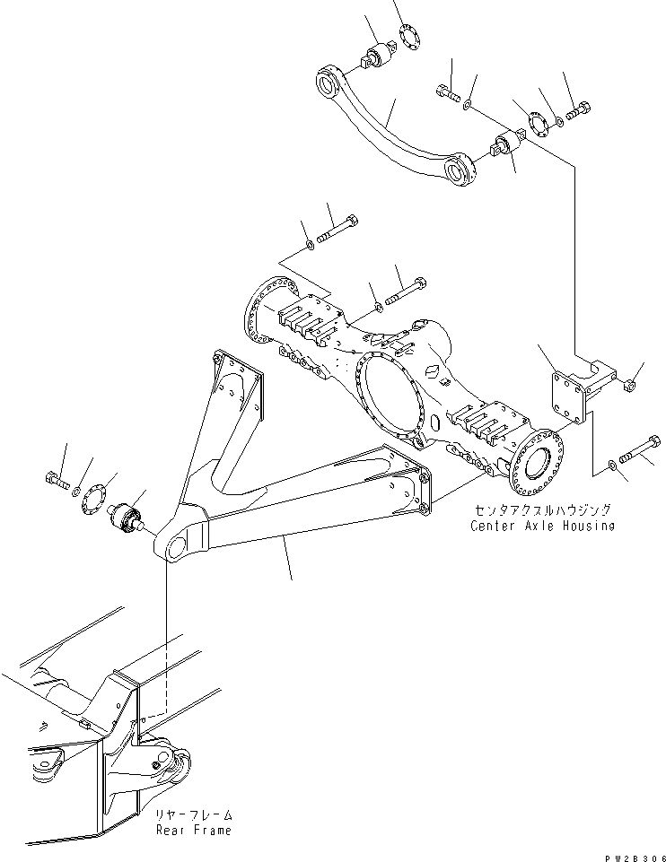 Part 1190. CENTER AXLE SUPPORT(#1001-1019) [F3850-01A0]