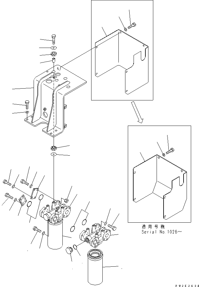 Part 210. HYDRAULIC PIPING (TRANSMISSION OIL FILTER AND MOUNTING PARTS) [H3310-02A0]