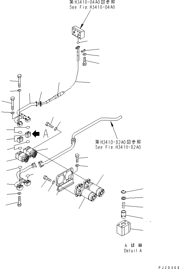 Part 300. HYDRAULIC PIPING (EMERGENCY STEERING LINE) [H3410-07A0]