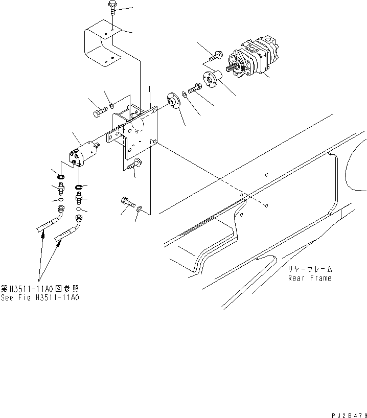 Part 510. DIFFERENTIAL LOCK PIPING (MOTOR¤ PUMP AND RELATED PARTS) [H3511-13A0]