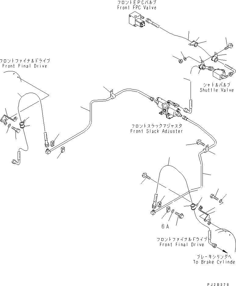 Part 630. BRAKE PIPING (SLACK ADJUSTER TO FRONT AXLE) [H3540-03A0]