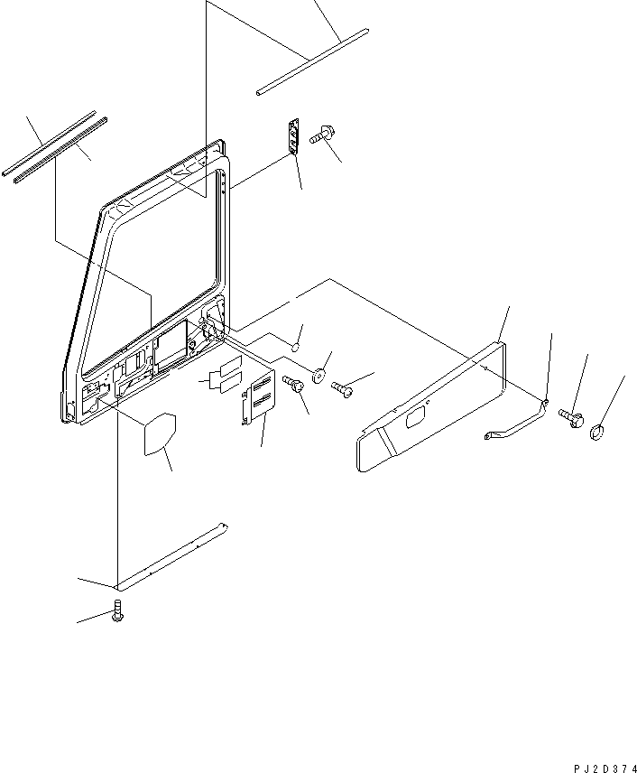 Part 160. OPERATOR'S CAB (R.H. DOOR¤ ACCESSORY PARTS) [K0210-07A0]