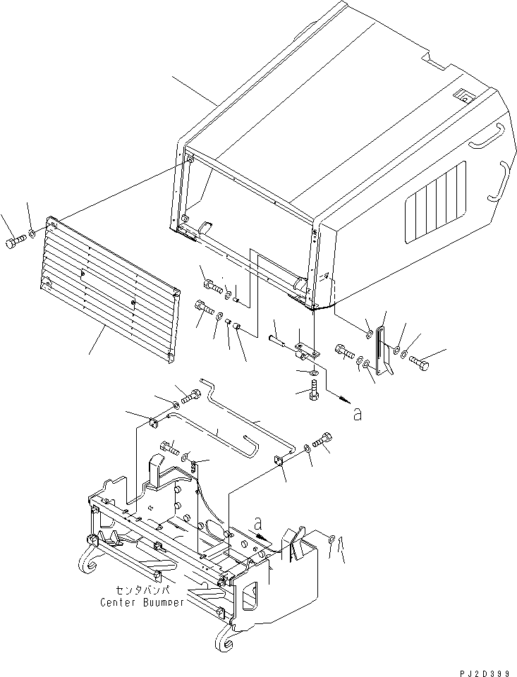 HM400-1R NGINE HOOD AND RELATED PARTS (1/2) (SAND PROTECT)