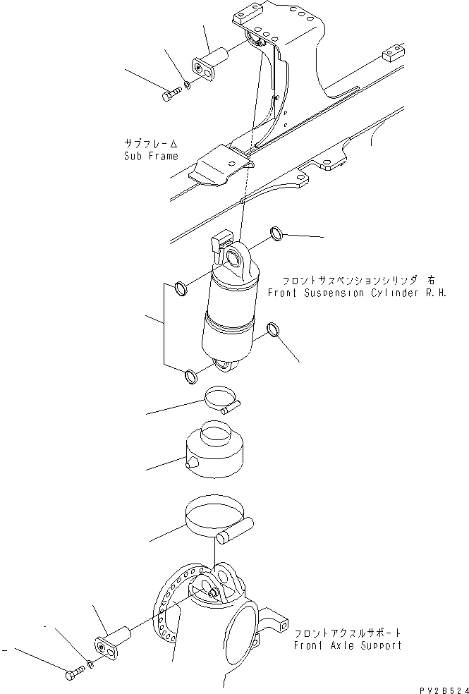 Part 100. FRONT SUSPENSION CYLINDER¤ R.H. (MOUNTING PARTS) [S3200-02A0]