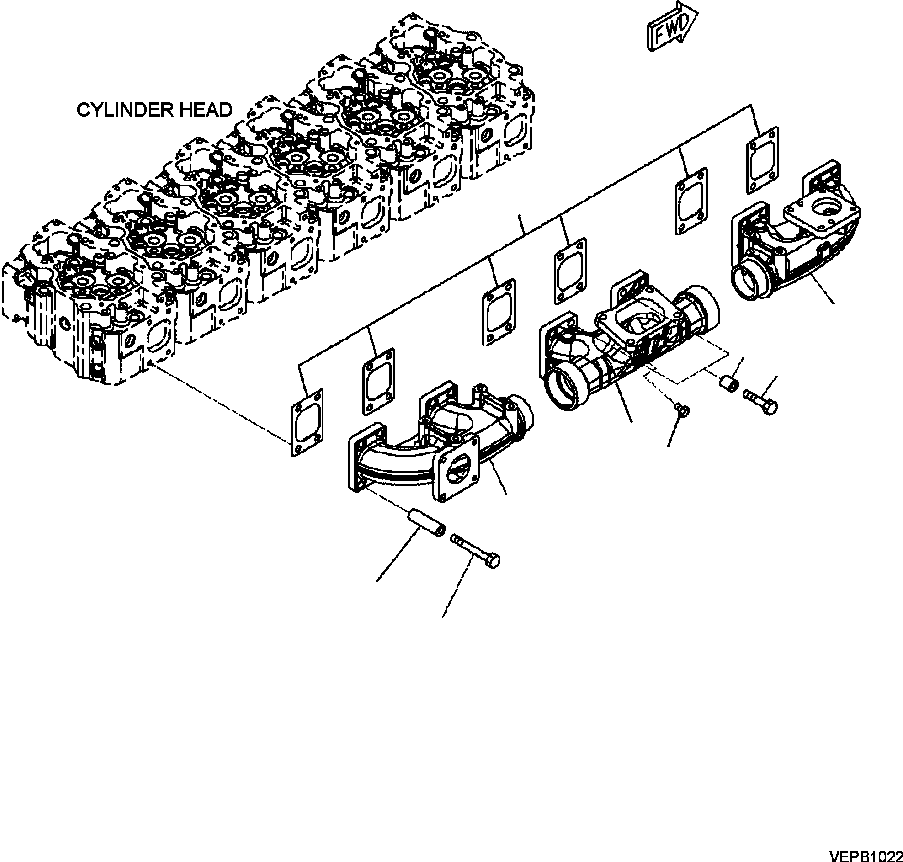 Part |$22. EXHAUST MANIFOLD [A1209-B8A1]