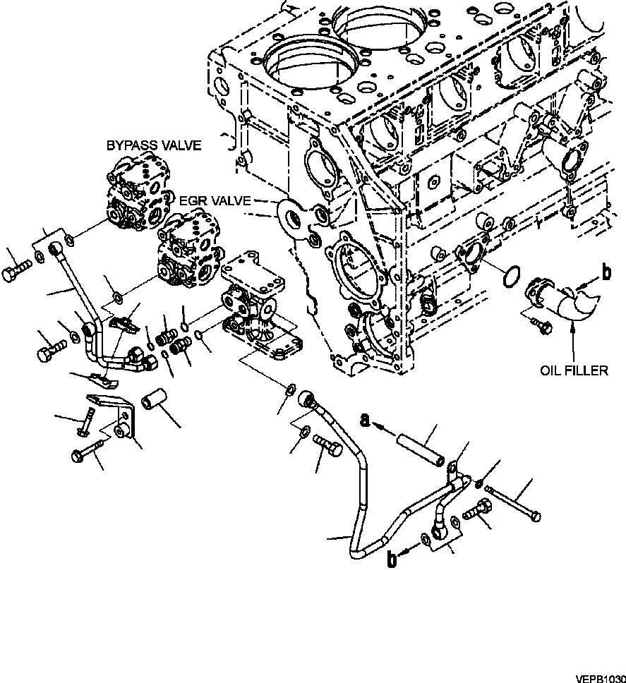 HM400-AE VEPB1030 1216-B8B9 EXHAUST GAS RECIRCULATION (EGR) (5/6) ENGINE S/N 533487-