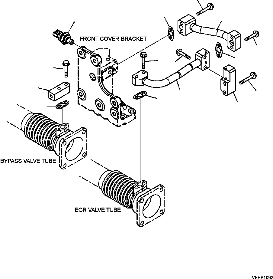 HM400-AE VEPB1032 1216-B8A7 EXHAUST GAS RECIRCULATION (EGR) (7/7) ENGINE S/N 530008-530698