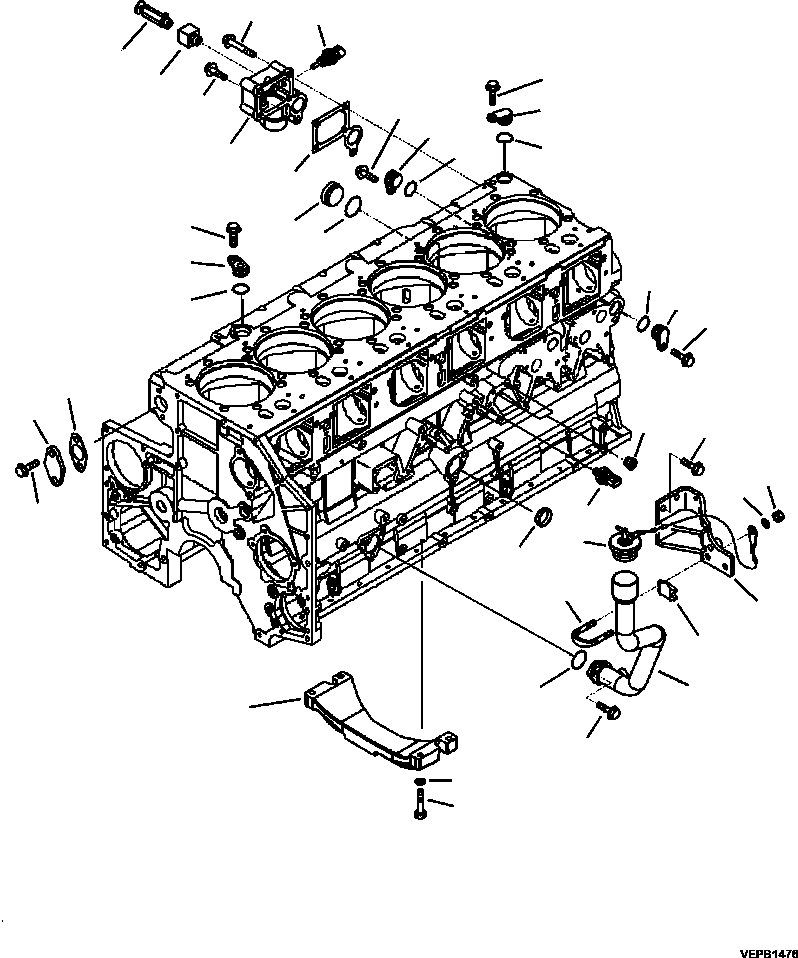 Part |$76. CYLINDER BLOCK ACCESORY UNDER FRAME AND OIL FILLER [A2102-B8A3]