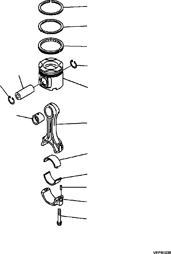 HM400-AE VEPB1038 2126-B8A1 PISTON AND CONNECTING ROD