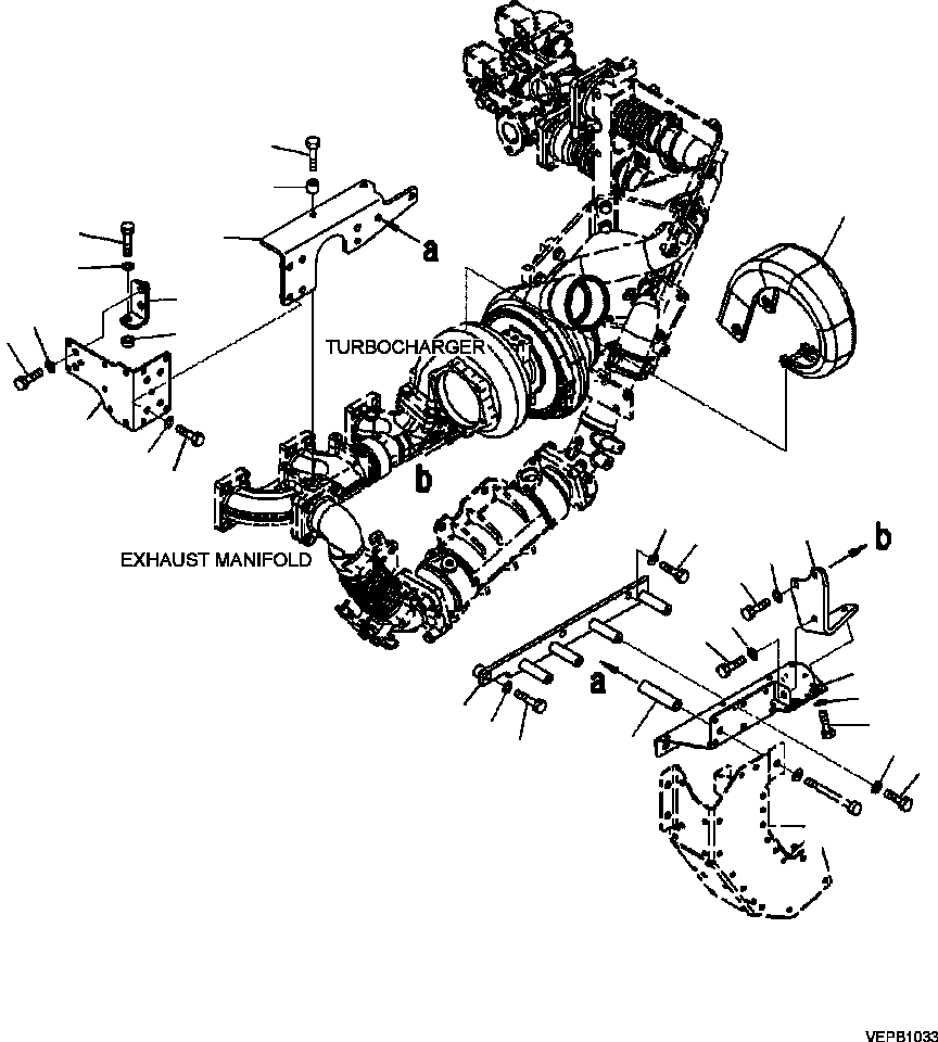 Part |$172. HEAT SHIELD (1/2) TURBOCHARGER AND EXHAUST MANIFOLD (ENGINE S/N 530008-532350) [A6113-B8A1]