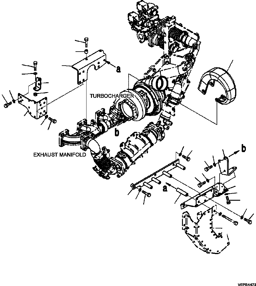 Part |$176. HEAT SHIELD (1/2) TURBOCHARGER AND EXHAUST MANIFOLD (ENGINE S/N 532351-) [A6113-B8A3]