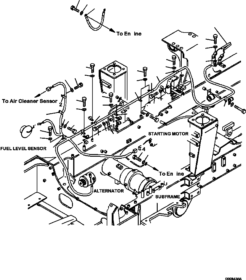 Part |$24. FRONT WIRING HARNESS (1/4) FRONT [E0200-01A0]