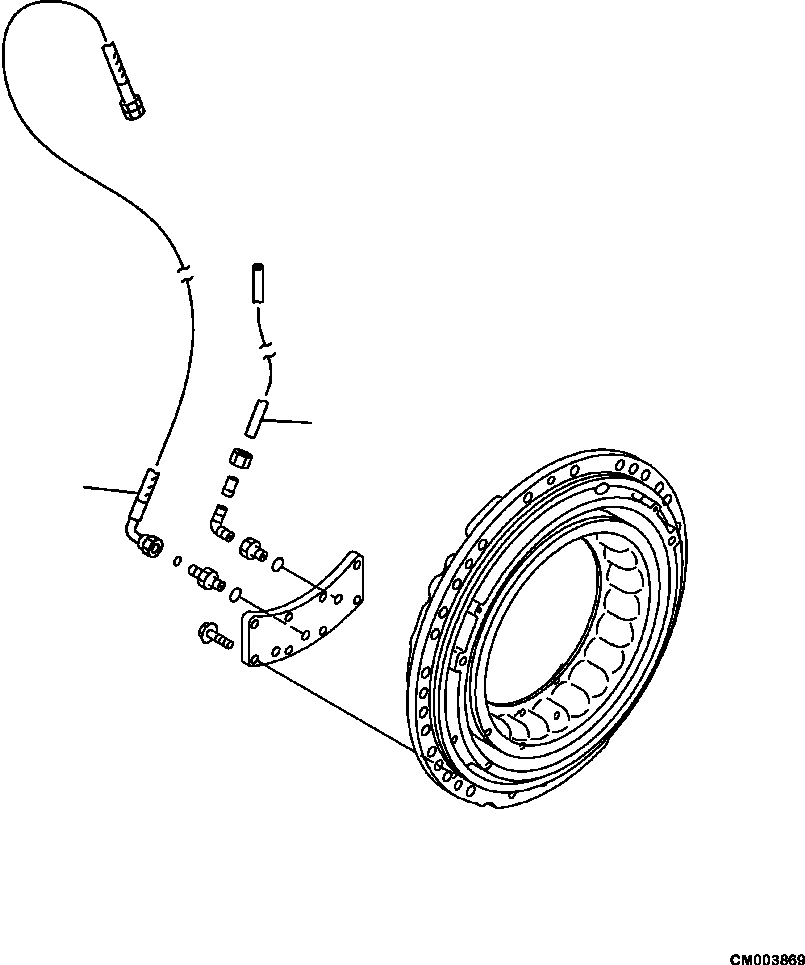 Part |$52. BRAKE PIPING L.H. FRONT BRAKE CYLINDER LINE [F3360-04A0]