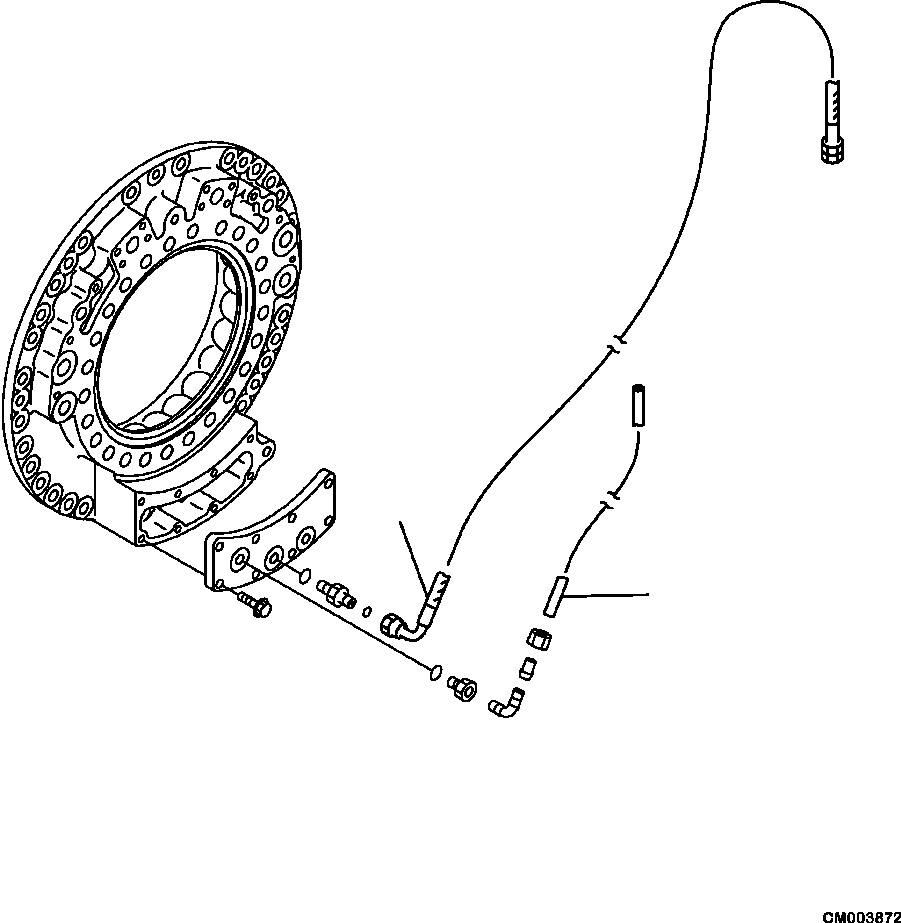 Part |$60. BRAKE PIPING R.H. FRONT BRAKE CYLINDER LINE [F3360-08A0]