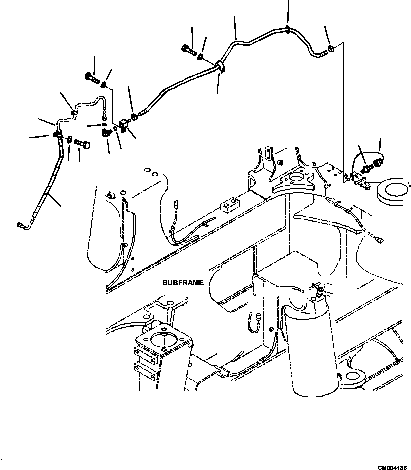 Part |$68. BRAKE PIPING R.H. FRONT BRAKE OIL COOLING LINE (SALVAGE) [F3426-03A0]