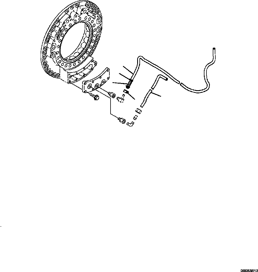 Part |$92. BRAKE PIPING R.H. CENTER BRAKE CYLINDER LINE [F3450-12A0]