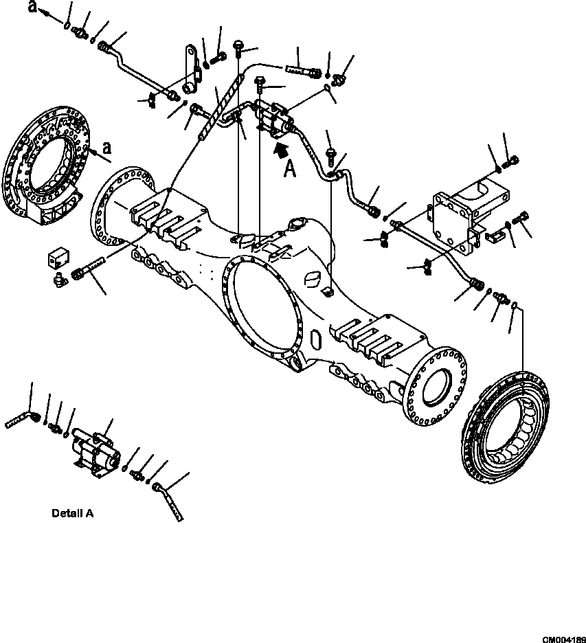 Part |$96. CENTER AXLE BRAKE PIPING [F3455-01A0]