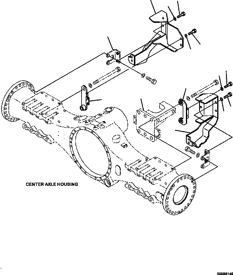 Part |$100. CENTER AXLE BRAKE PIPING COVERS [F3455-02A0]