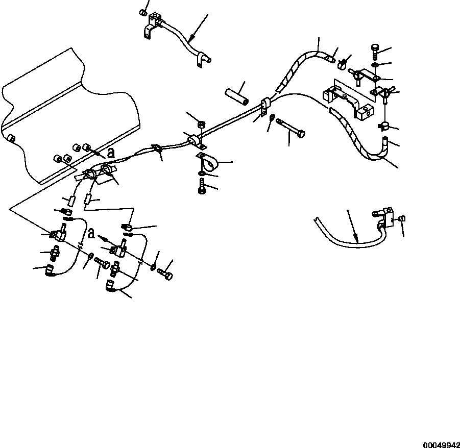 Part |$108. CENTER BRAKE REAR FRAME SALVAGE PIPING [F3455-06A0]