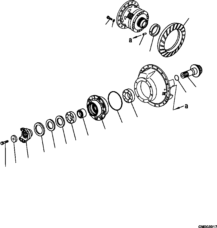 Part |$134. REAR AXLE PINION AND CAGE [F3560-03A0]