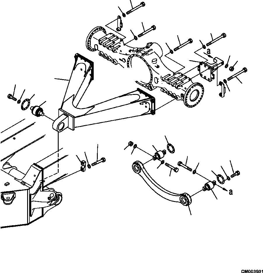 Part |$164. CENTER AXLE SUPPORT [F3850-01A0]