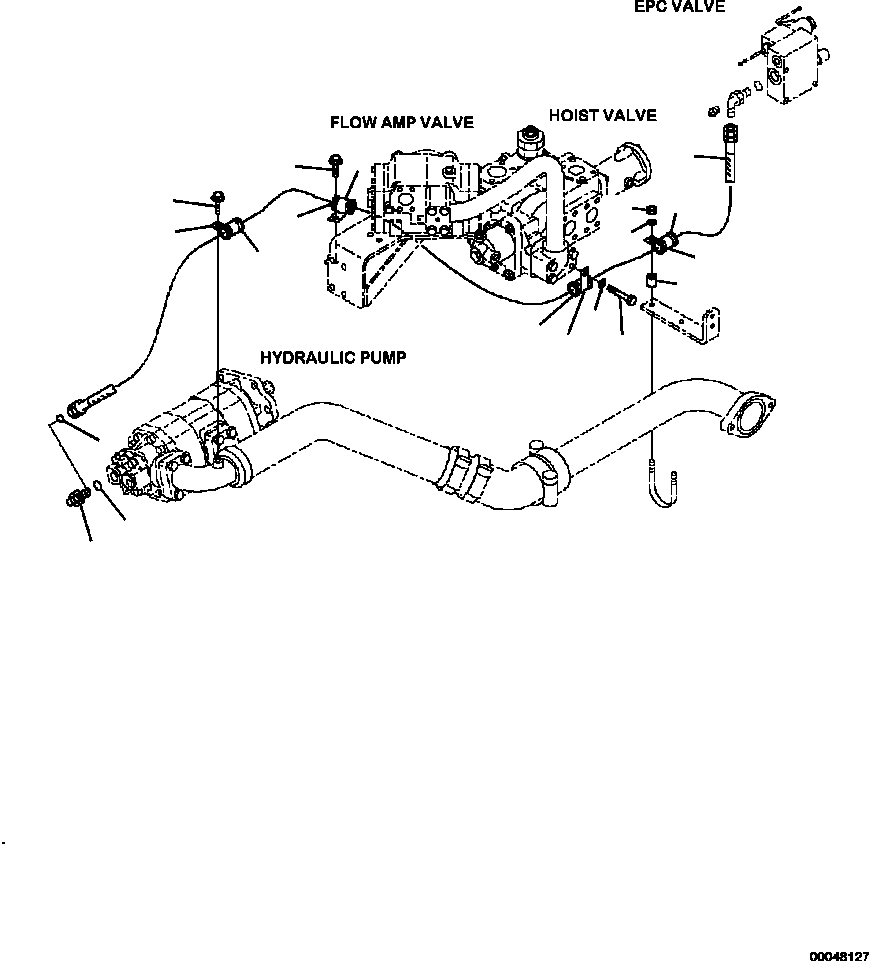 Part |$42. HYDRAULIC PIPING PUMP TO EPC VALVE LINE [H0210-03A0]