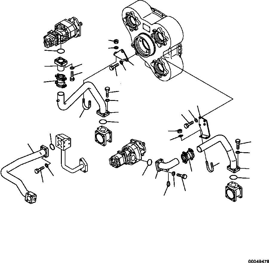 Part |$44. HYDRAULIC PIPING PUMP TO TRANSMISSION [H0210-04A0]