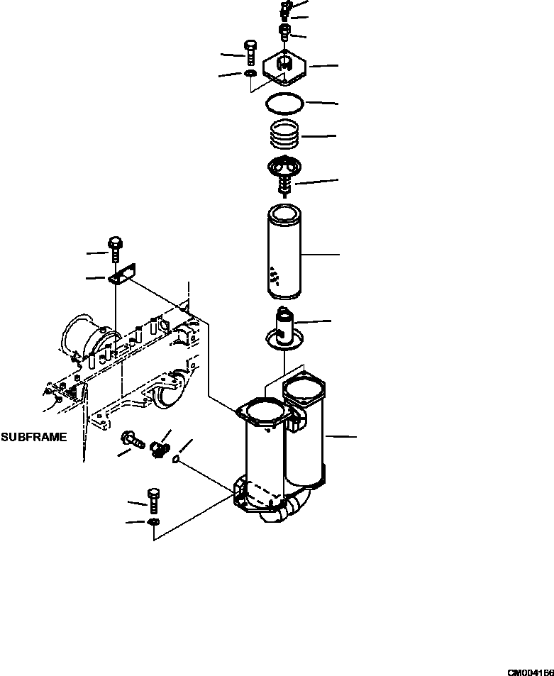 Part |$64. HYDRAULIC PIPING TRANSMISSION OIL FILTER W/O KOWA SAMPLING POINTS [H3320-01A0]