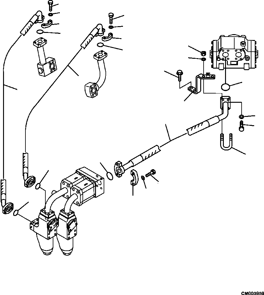 Part |$66. HYDRAULIC PIPING PUMP TO FLOW AMPLIFIER VALVE [H3410-01A0]